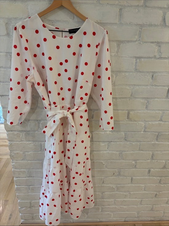 Eloquii Dresses & Skirts - Eloquii Polka Dot Midi Dress (B8)